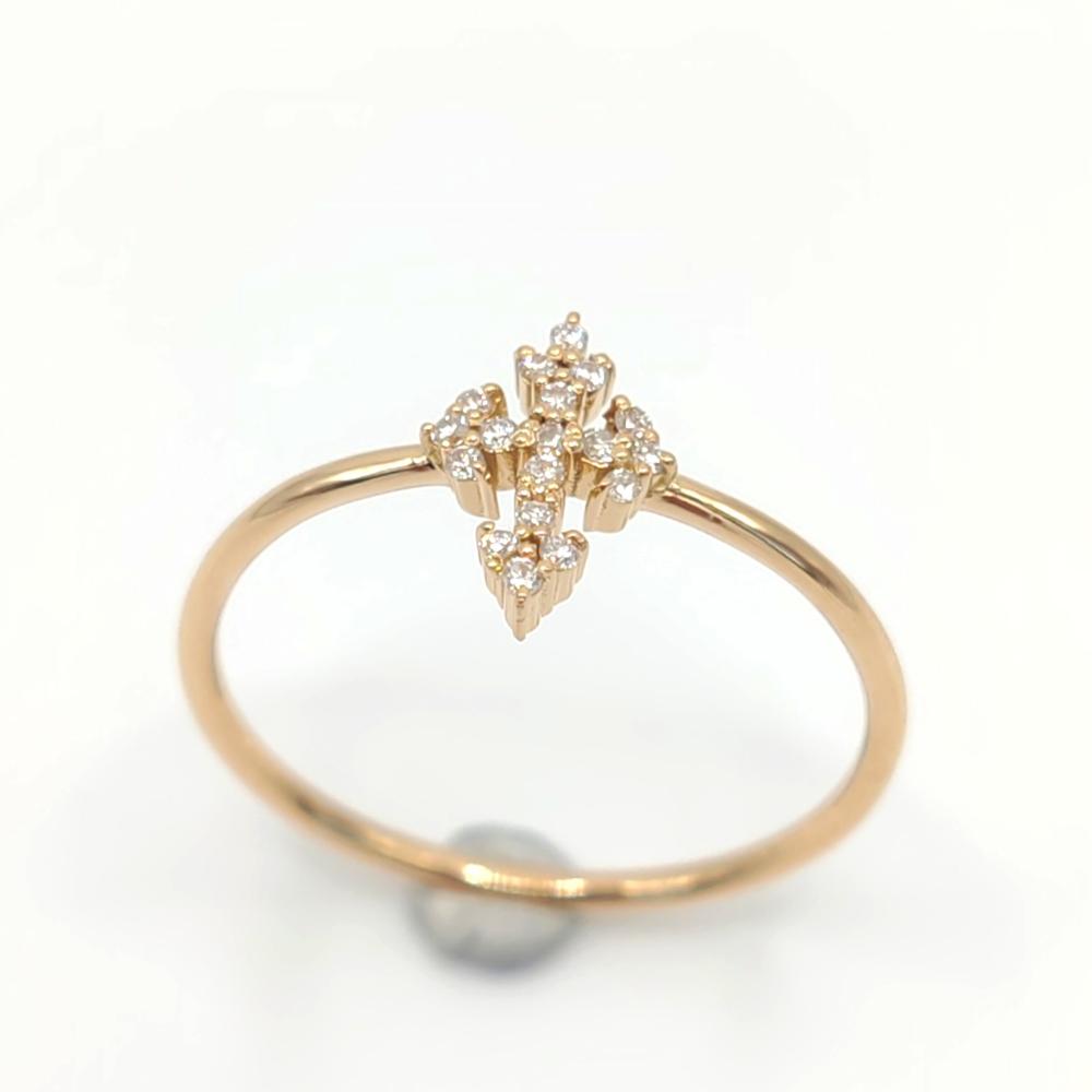 Bague or jaune, diamants, croix