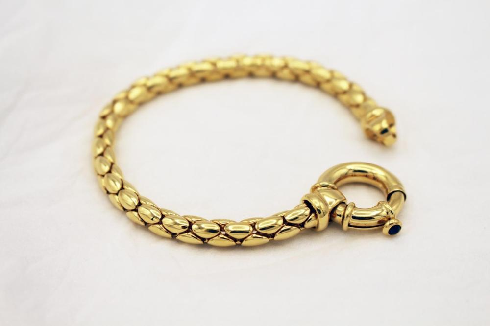 Bracelet or jaune fermoir bouée