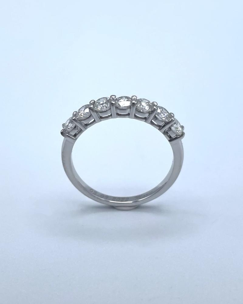 Demi-alliance or blanc, diamants