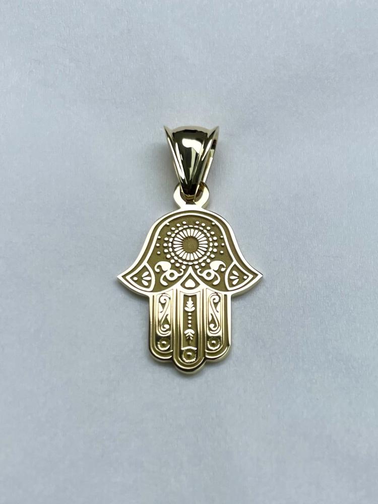 Pendentif or jaune main de Fatma