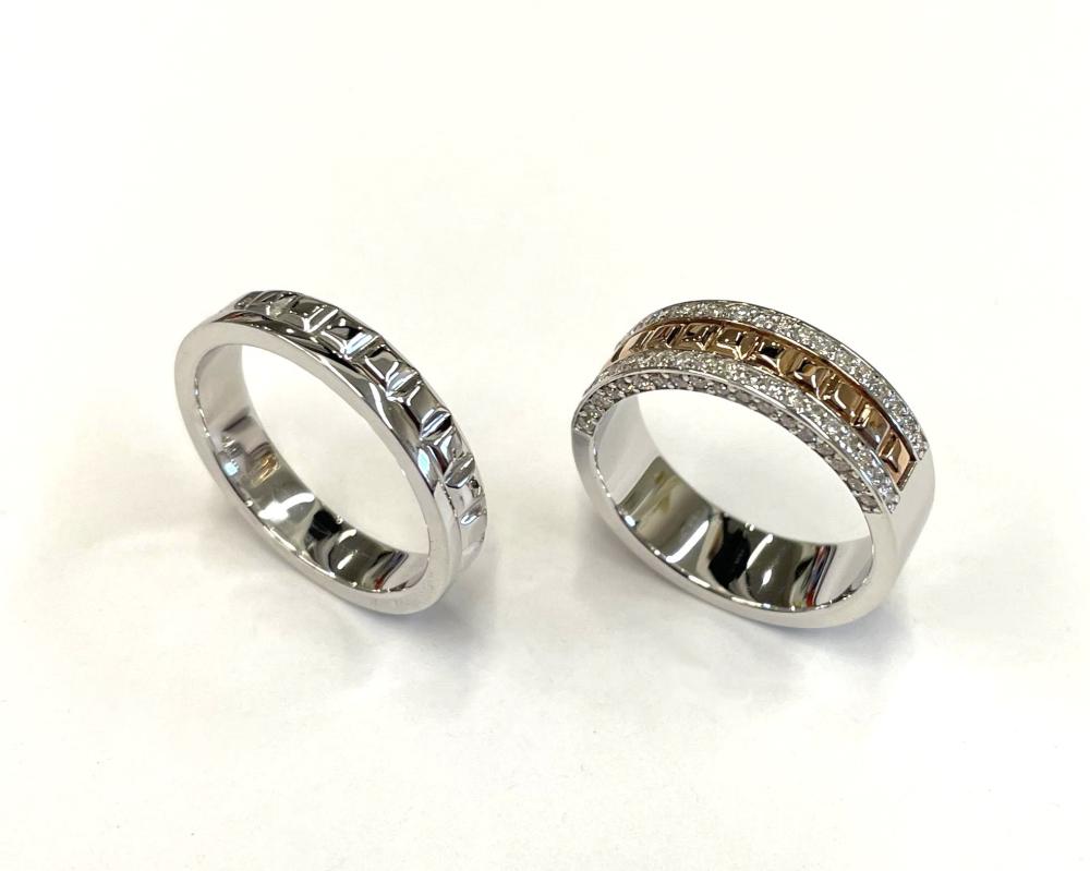 Alliances assorties 2 ors et diamants