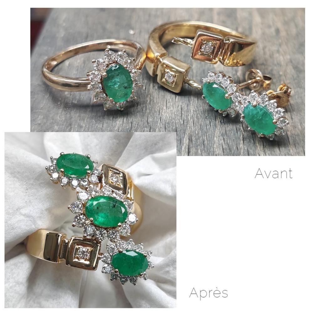 Assemblage de bijoux en bague_