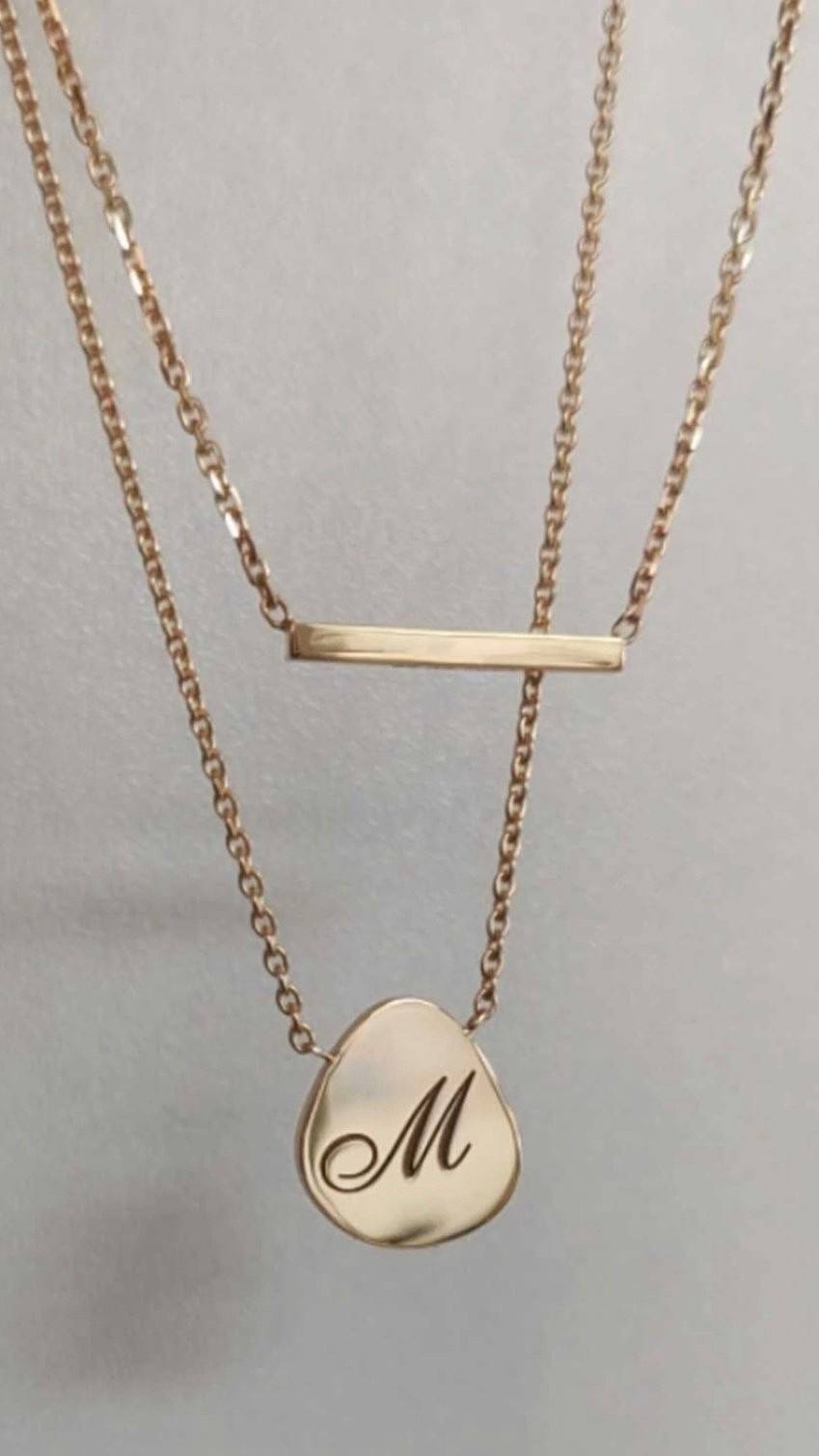 Collier double or jaune