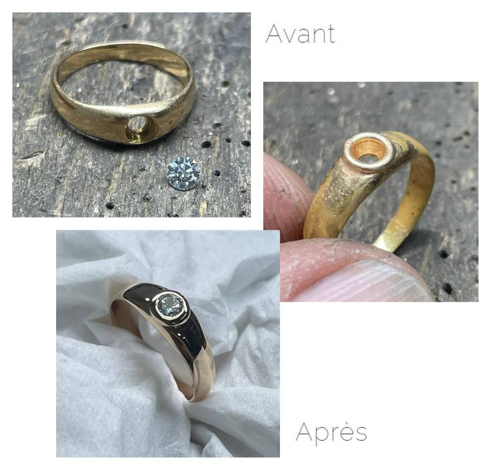 Réparation - Solitaire or jaune