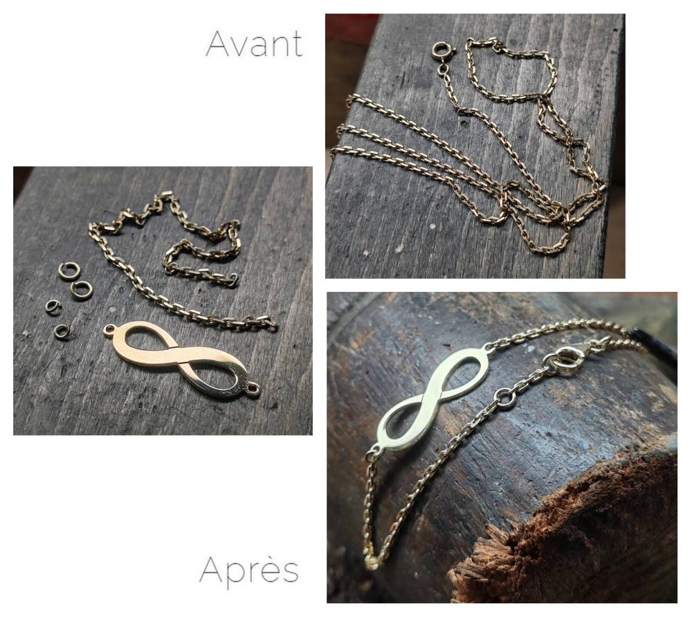 Transformation - Bracelet infini or jaune